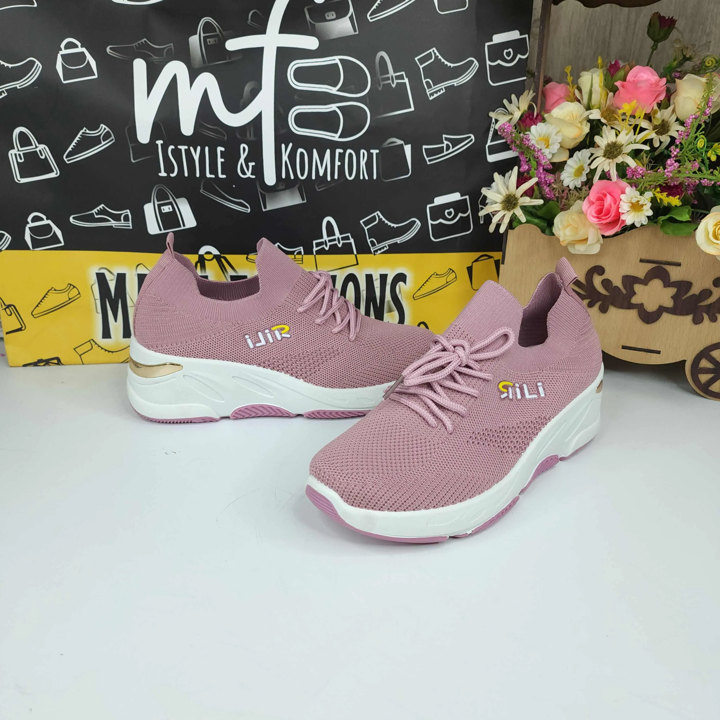 Pink Laces Casual Shoes in Wedge
