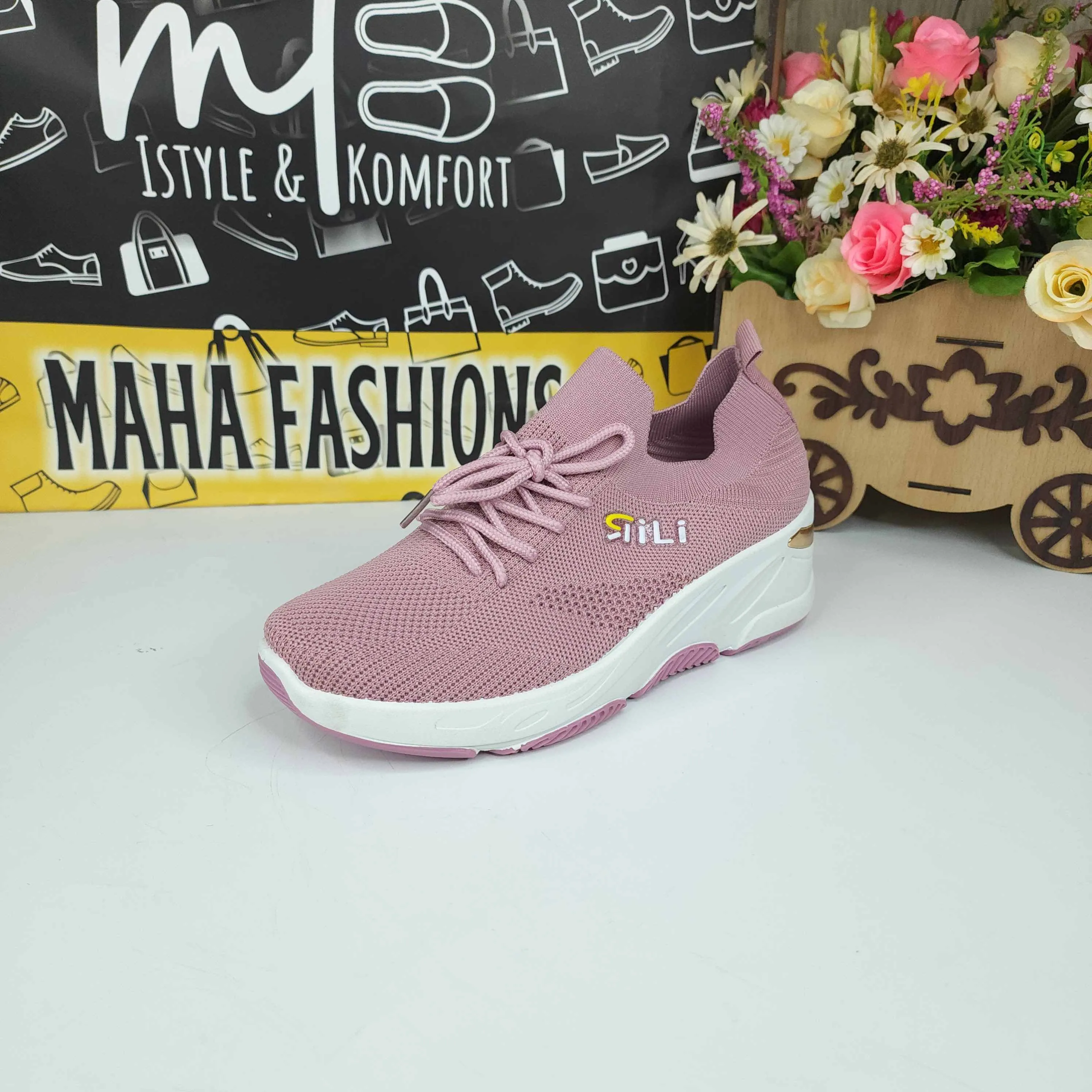 Pink Laces Casual Shoes in Wedge