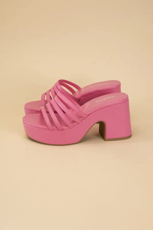 Platform Mule Heel Slides