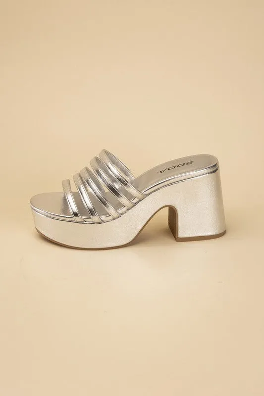 Platform Mule Heel Slides