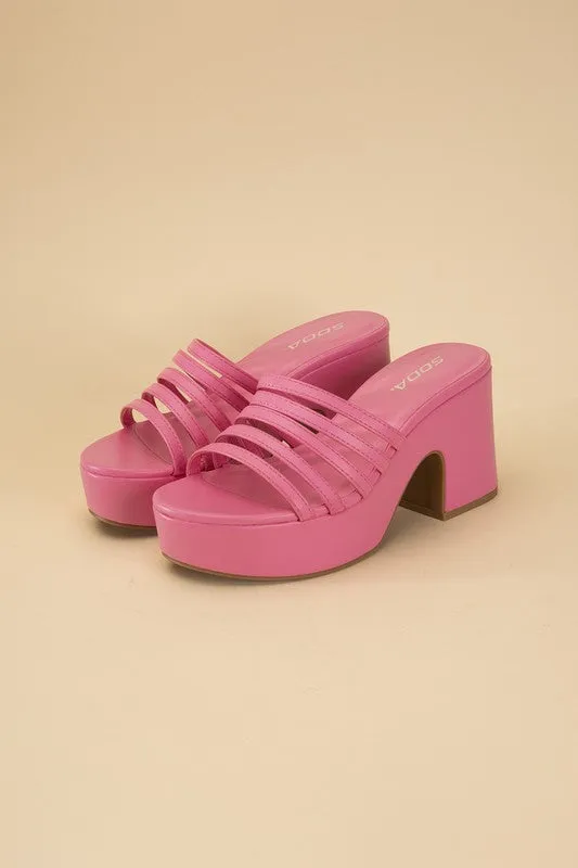 Platform Mule Heel Slides