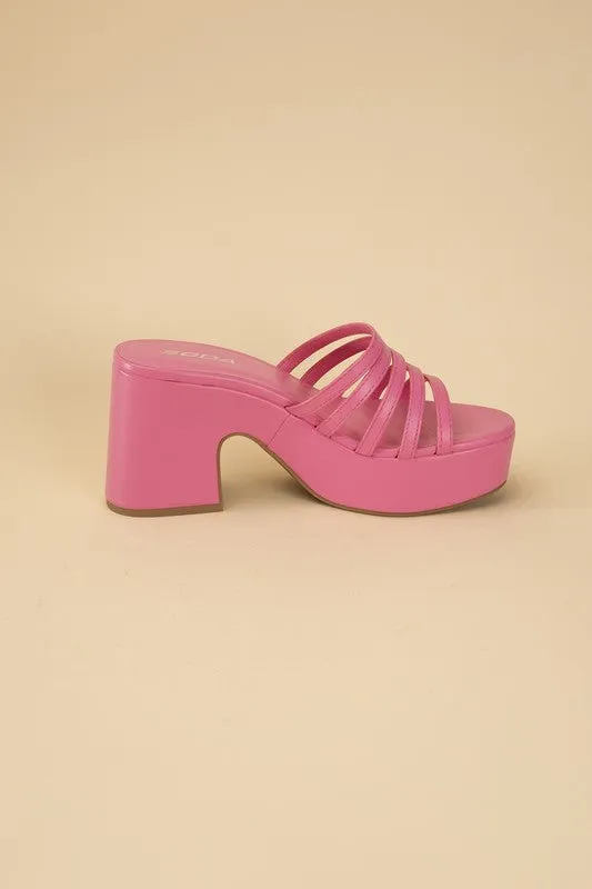 Platform Mule Heel Slides