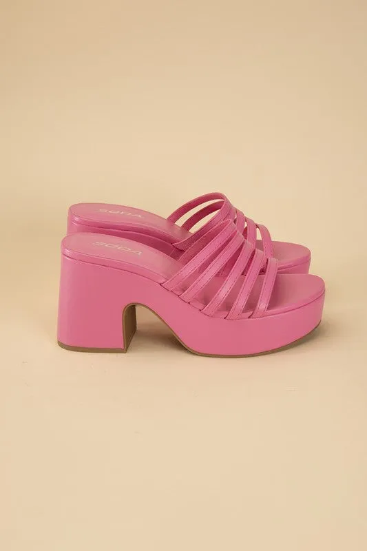 Platform Mule Heel Slides