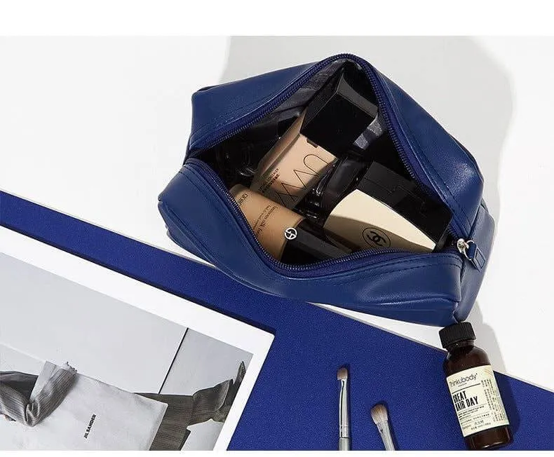 Portable Brown Cosmetic Bag Waterproof