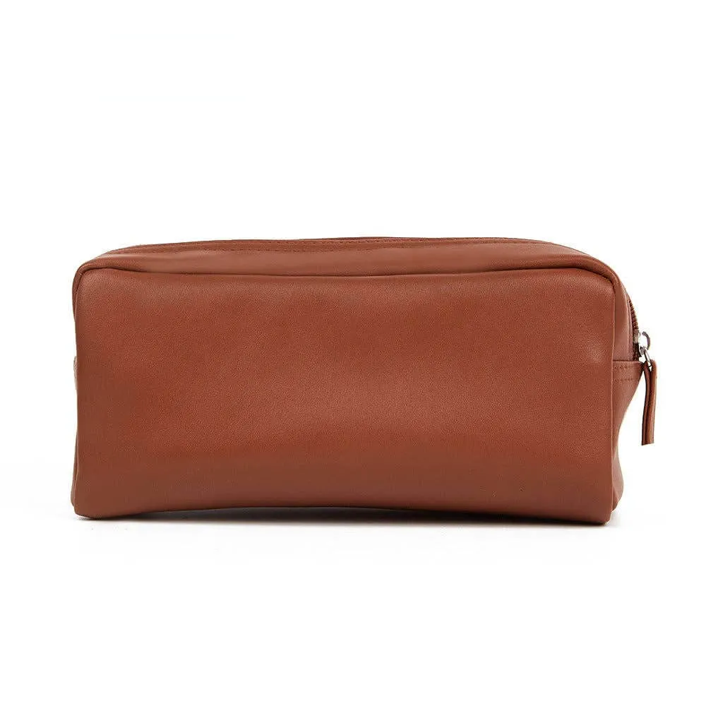 Portable Brown Cosmetic Bag Waterproof