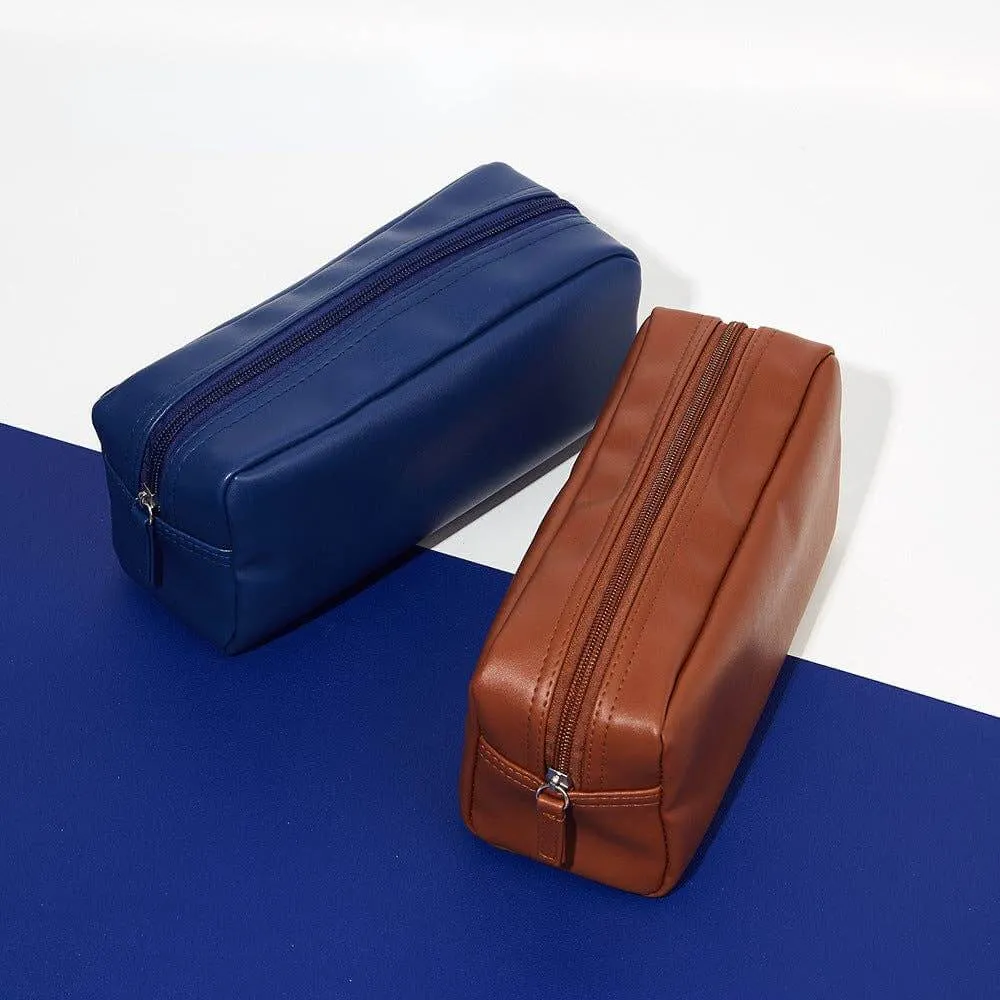 Portable Brown Cosmetic Bag Waterproof