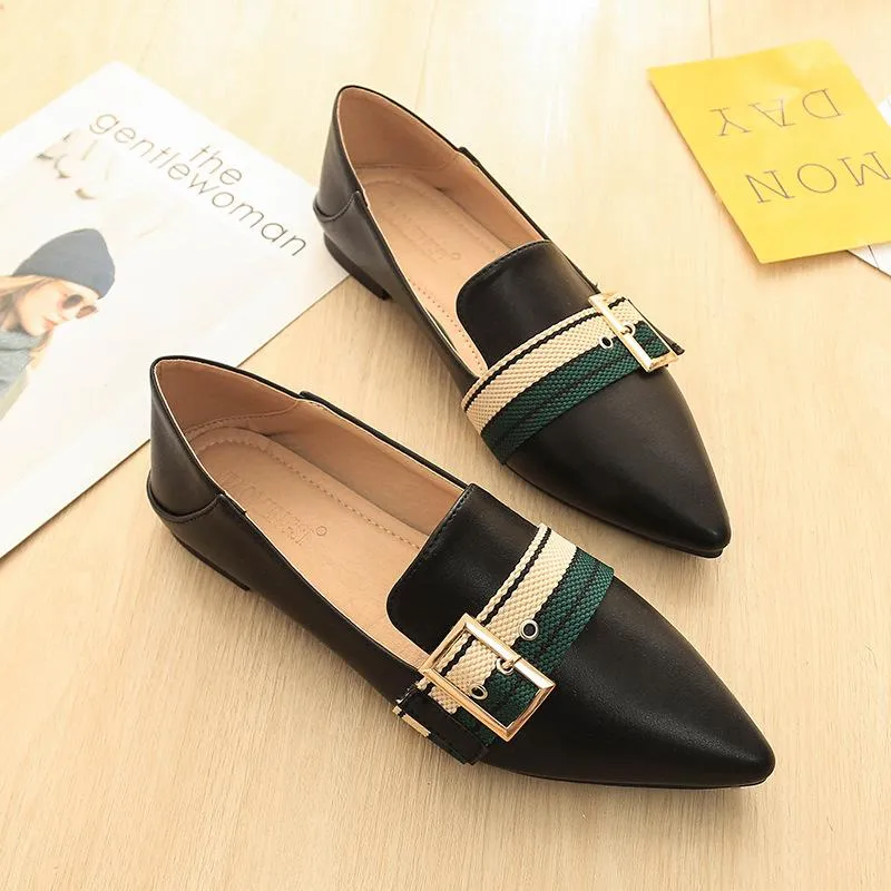 PU Closed Toe Pointed Toe Flats