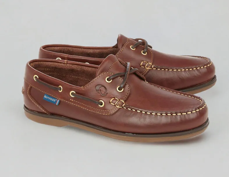 Quayside Clipper Deck Shoes in Chestnut.