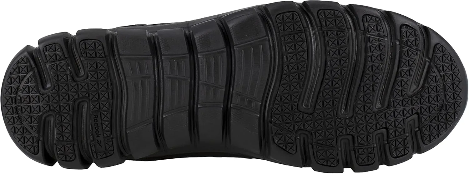 Reebok Men's Rb4050 Sublite Cushion Safety Athletic Work Composite Toe Shoe Black and Orange