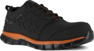 Reebok Men's Rb4050 Sublite Cushion Safety Athletic Work Composite Toe Shoe Black and Orange
