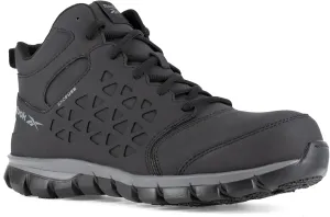Reebok Men's Rb4060 Sublite Cushion Work Safety Athletic Mid Cut Composite Toe Shoe Black and Gray
