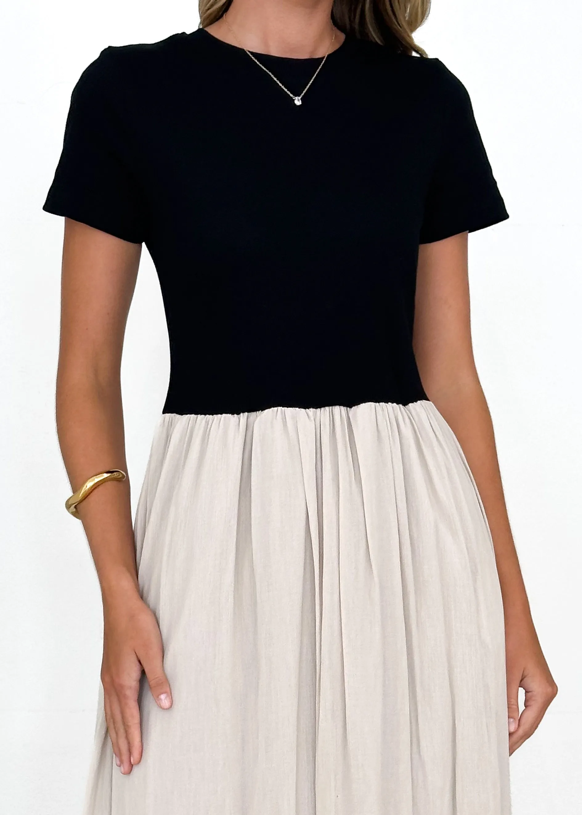 Riptide Maxi Dress - Beige Splice