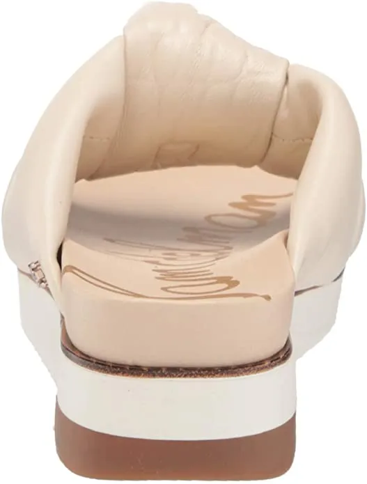 Sam Edelman Agatha Modern Ivory Nude Open Toe Wedge Slip-On Footbed Slide Sandal