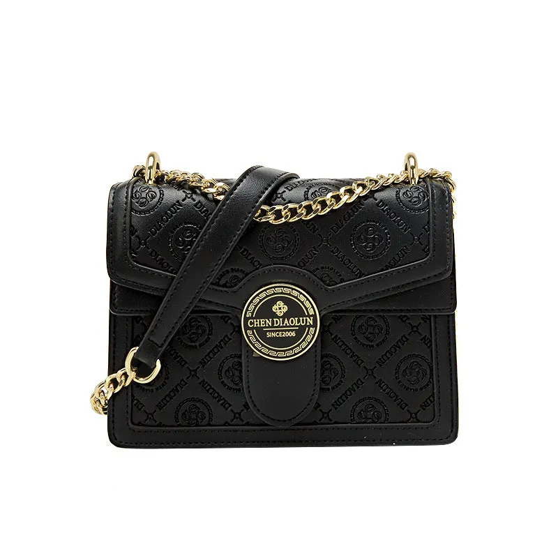 SEALBEER Light luxury women's bag new chain underarm shoulder bag high-end leather retro Bacchus bag fashionable versatile messenger bag