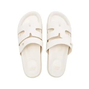 Sena Plain Flat Sandals Ivory