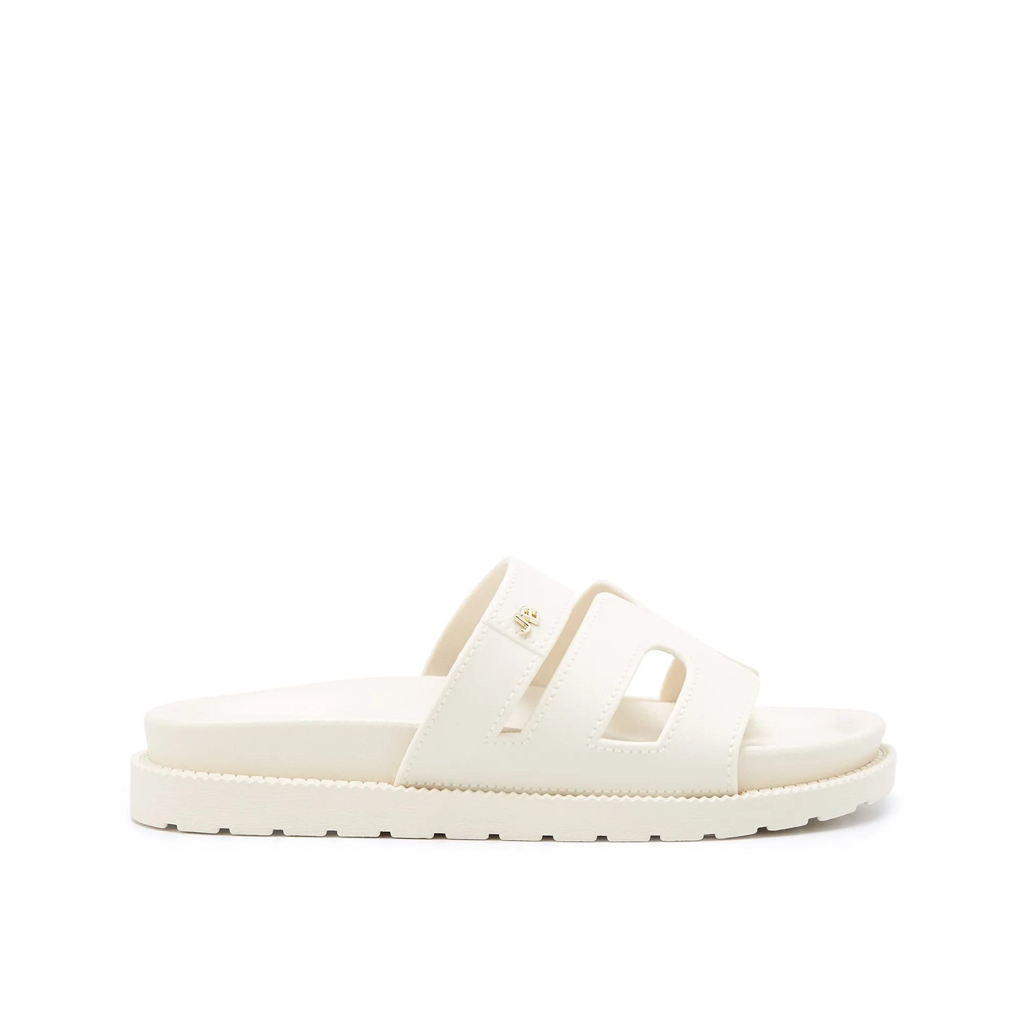 Sena Plain Flat Sandals Ivory