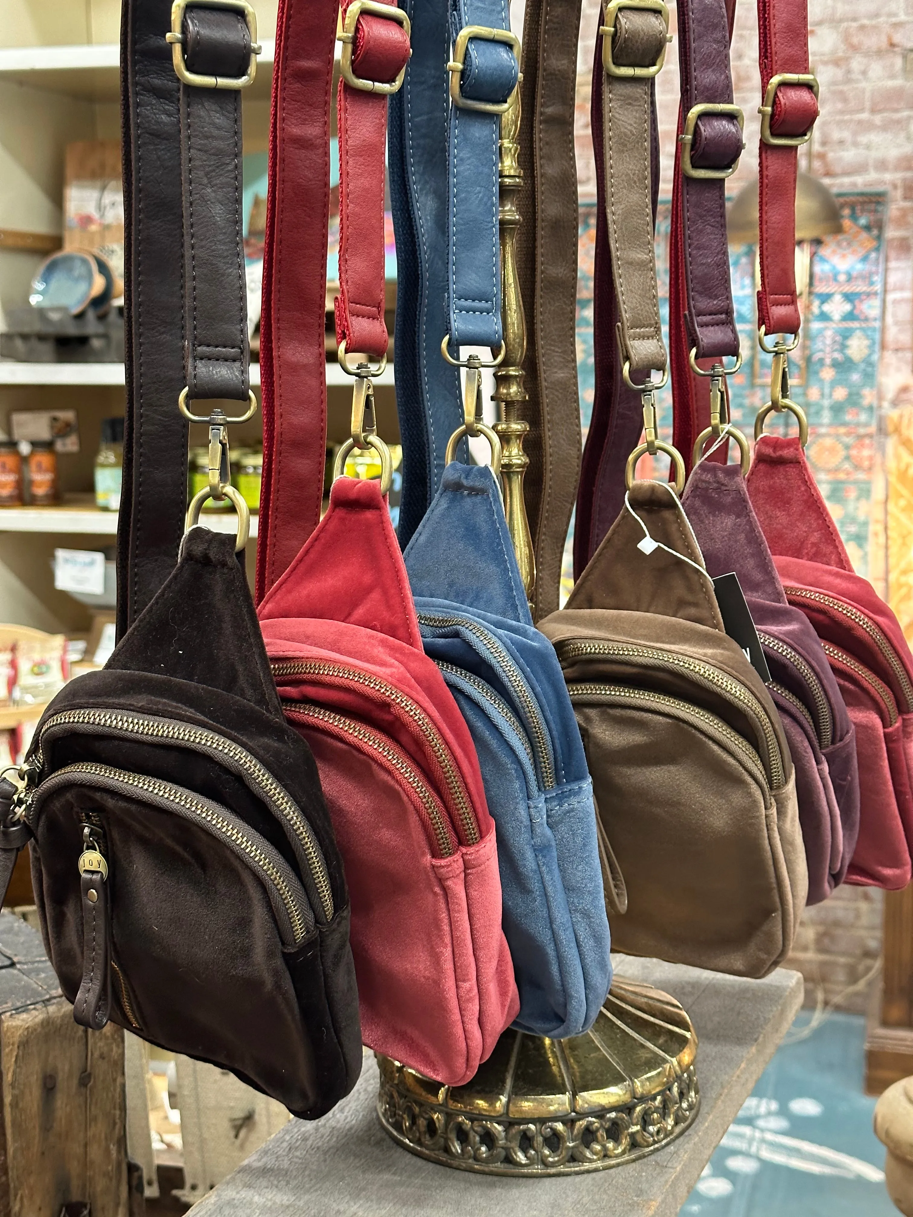 Skyler Velvet Sling Bag