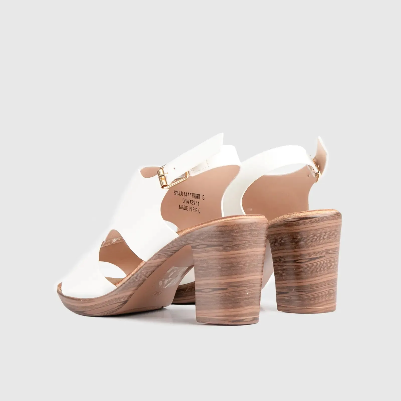 Soft Style Thana Block Heel Sandal White 01411