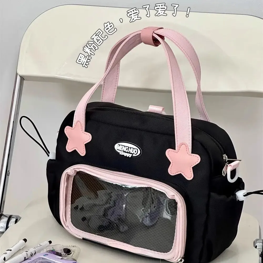 Sohiwoo Japanese JK Handbags for Women Cute Sweet Shoulder Bag Fashion White Lolita Ita Kawaii Versatile Collegiate Ita Bag