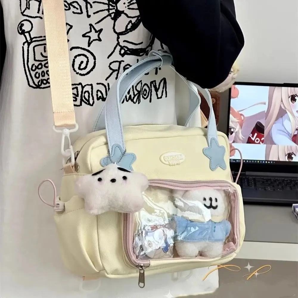 Sohiwoo Japanese JK Handbags for Women Cute Sweet Shoulder Bag Fashion White Lolita Ita Kawaii Versatile Collegiate Ita Bag