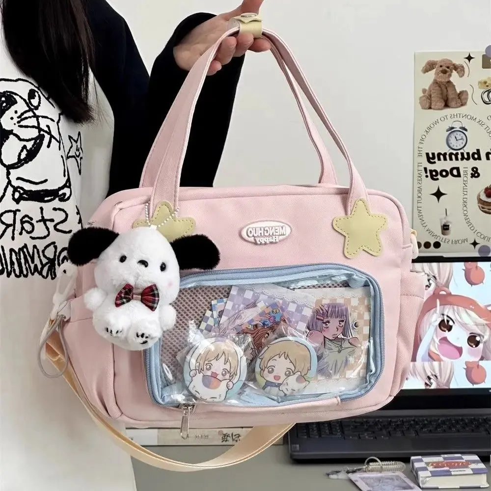Sohiwoo Japanese JK Handbags for Women Cute Sweet Shoulder Bag Fashion White Lolita Ita Kawaii Versatile Collegiate Ita Bag