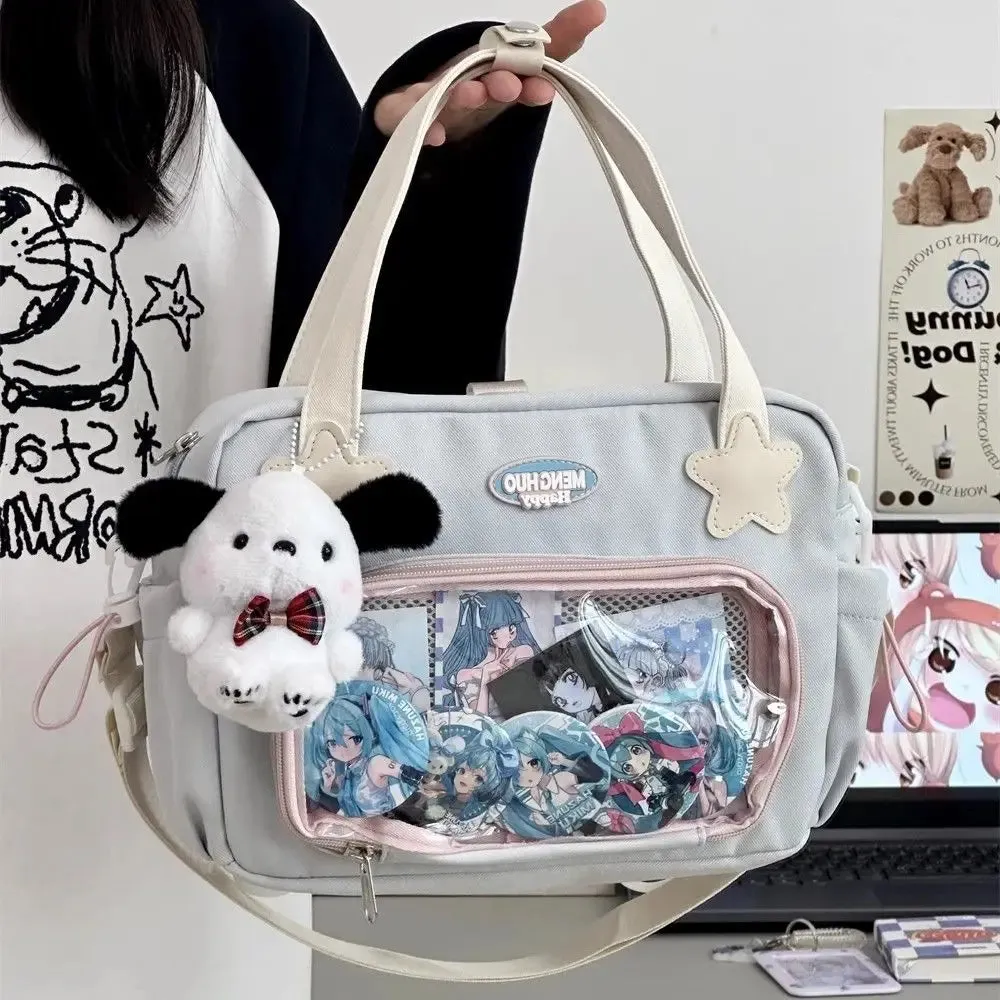 Sohiwoo Japanese JK Handbags for Women Cute Sweet Shoulder Bag Fashion White Lolita Ita Kawaii Versatile Collegiate Ita Bag