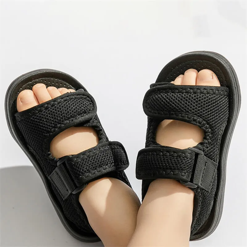 Solid Color Velcro Design Sandals
