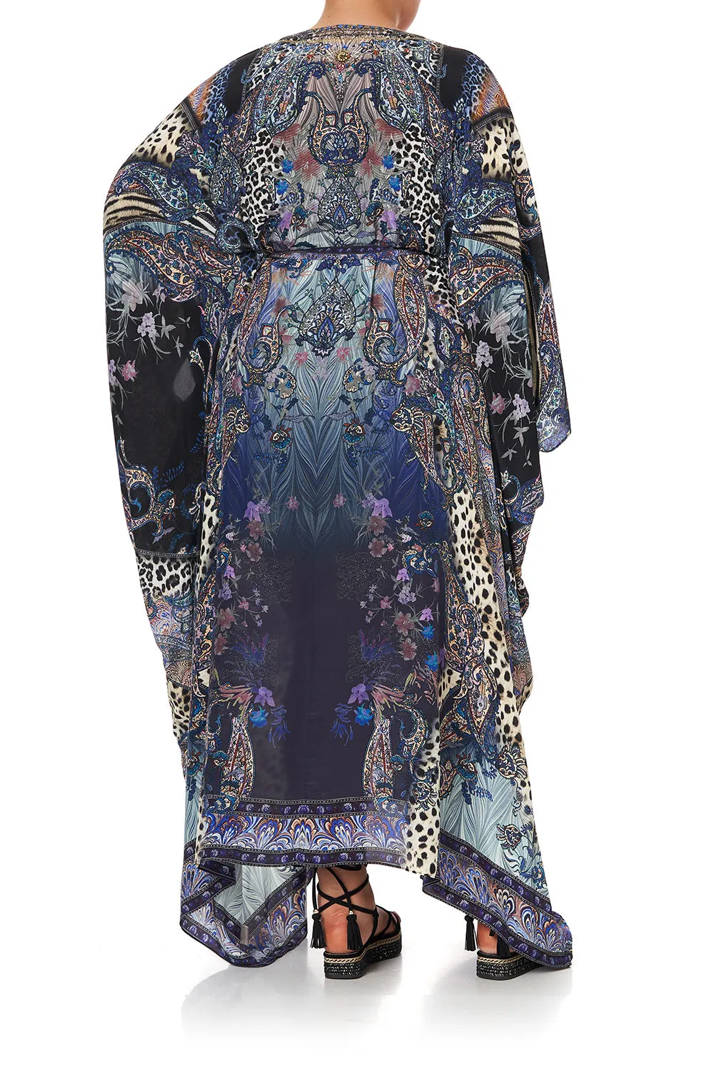 SPLIT HEM LACE UP KAFTAN FESTIVAL EXPRESS