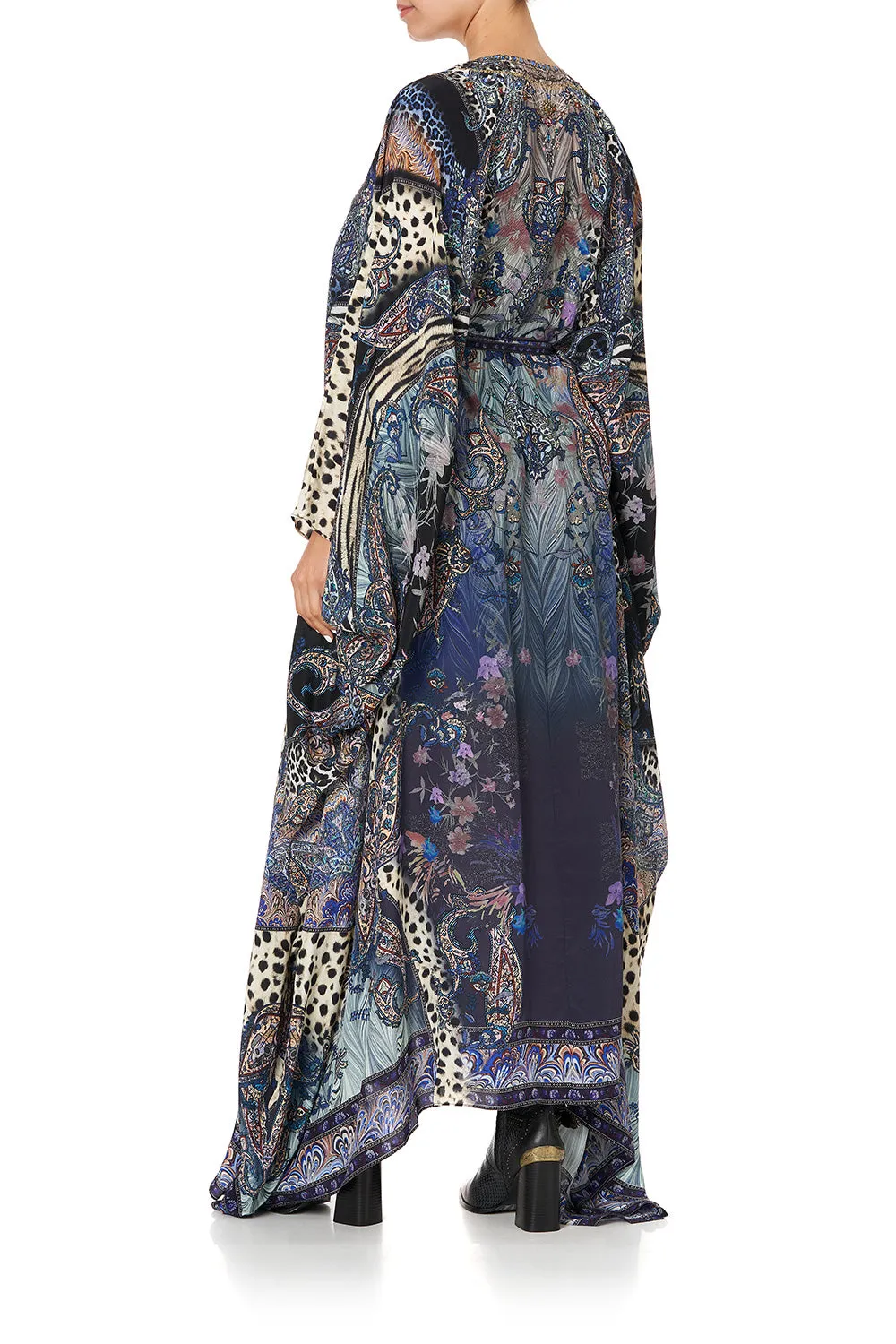 SPLIT HEM LACE UP KAFTAN FESTIVAL EXPRESS