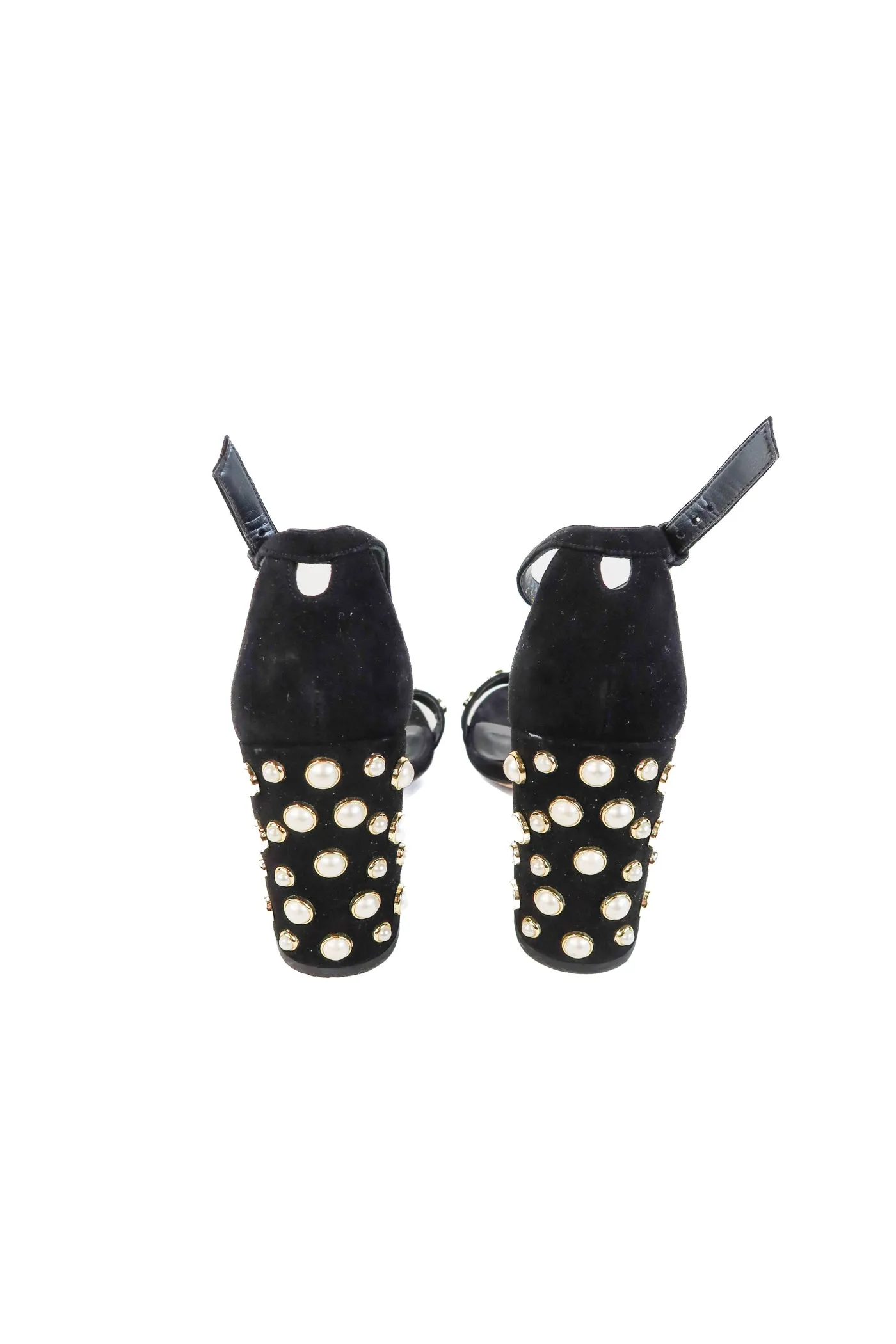 Stuart Weitzman black pearl heels (8; retail $495)