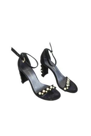 Stuart Weitzman black pearl heels (8; retail $495)