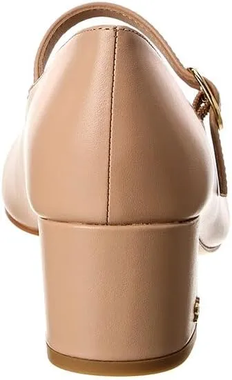 Stuart Weitzman Louise 50 Block Leather Mary Jane Pump