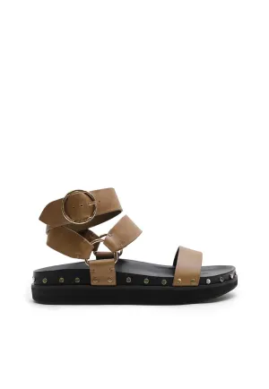 Studded Sandals - Olive