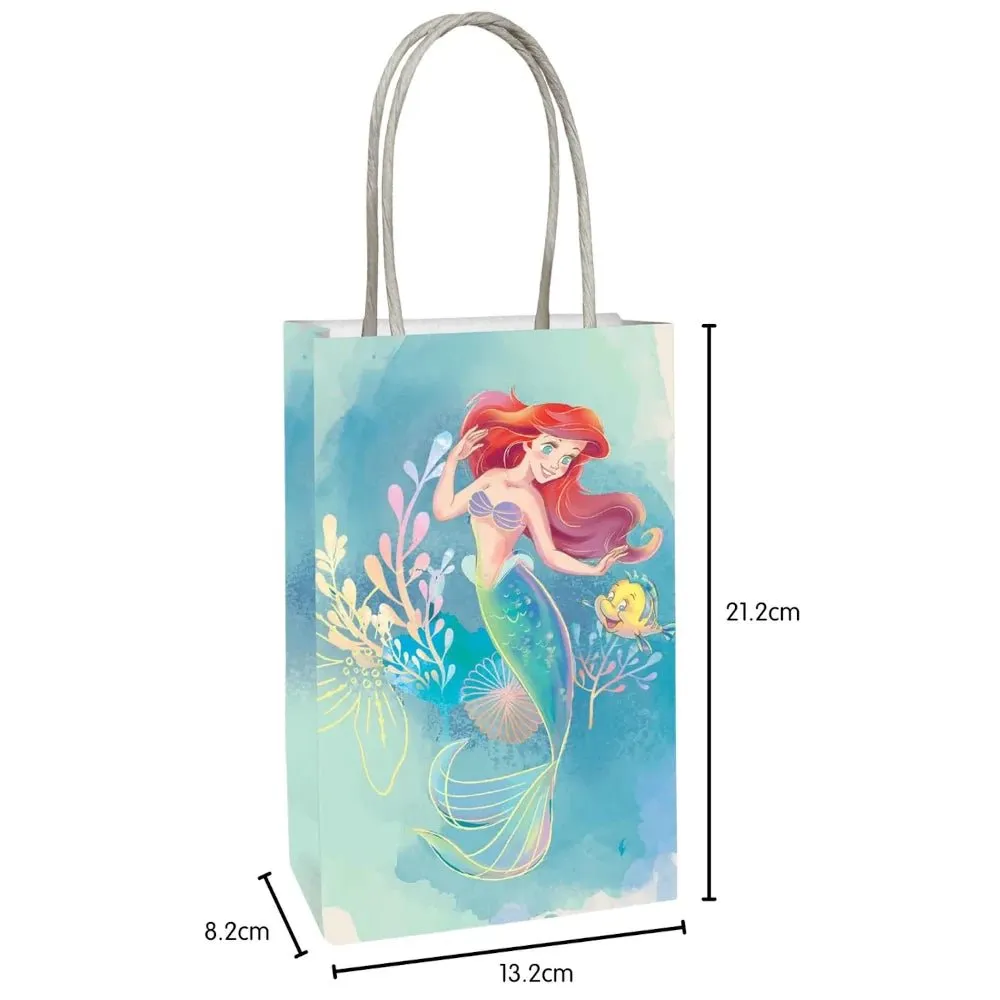 The Little Mermaid Kraft Paper Party Bags 8pk