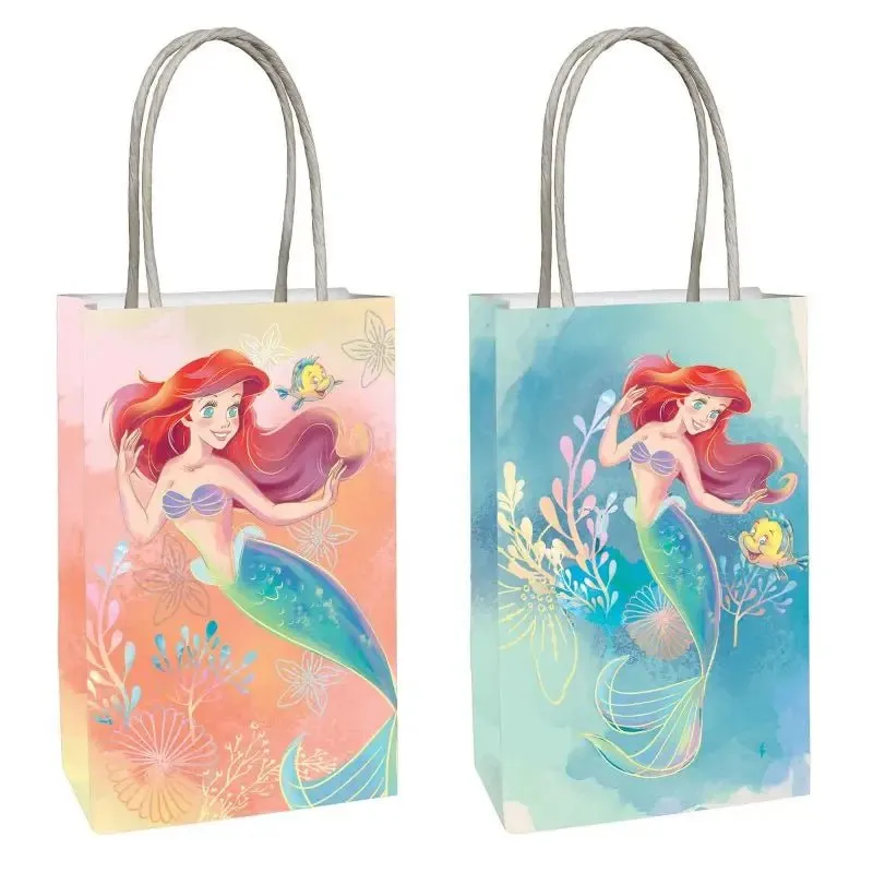 The Little Mermaid Kraft Paper Party Bags 8pk