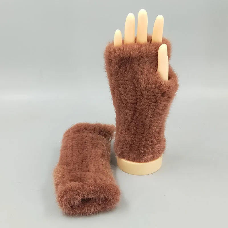 Thickened Warm Winter Wristband Mid-length Gloves