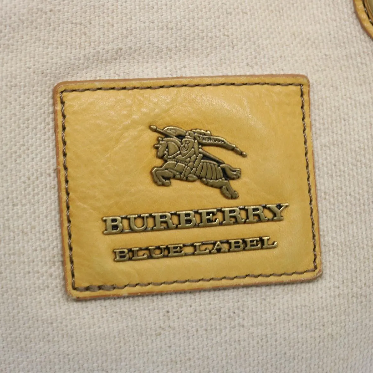 Trendy Inspired Burberry Blue Label Tote Bag Canvas Beige Auth Ti1544