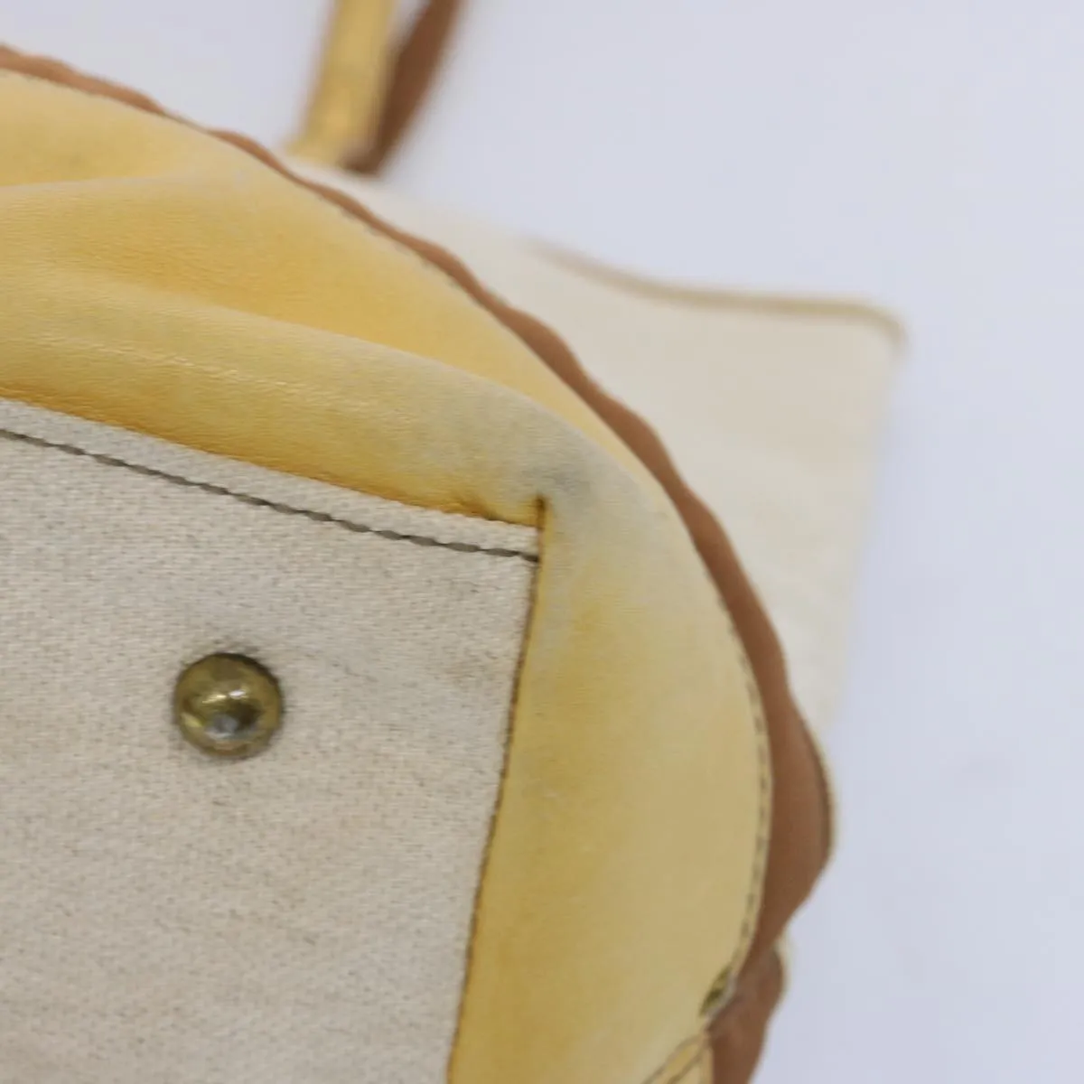 Trendy Inspired Burberry Blue Label Tote Bag Canvas Beige Auth Ti1544