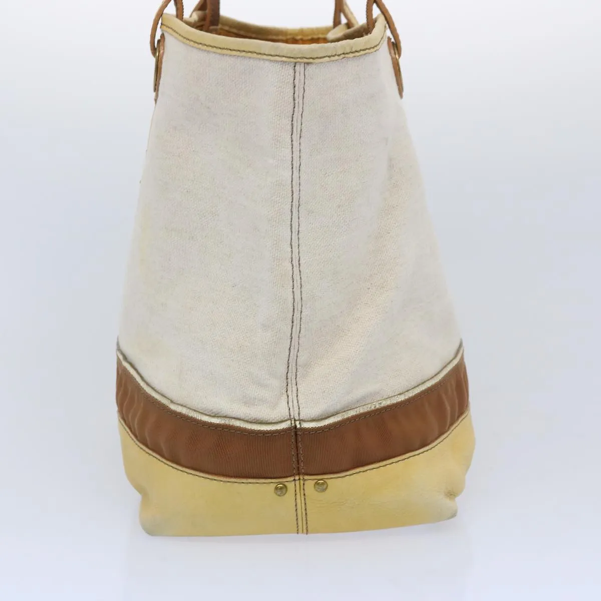 Trendy Inspired Burberry Blue Label Tote Bag Canvas Beige Auth Ti1544