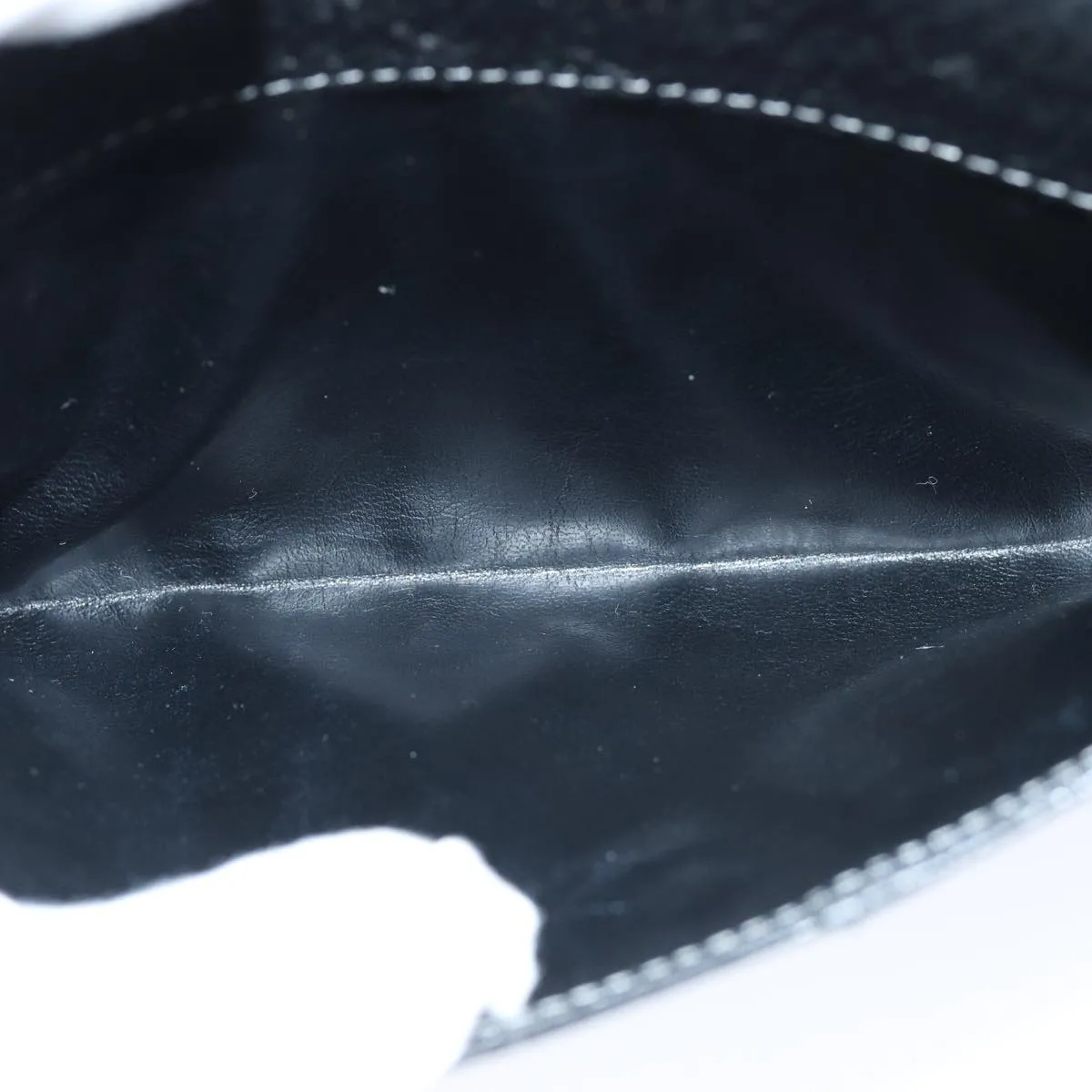 Trendy Inspired Burberry Clutch Bag Leather Black Auth Bs14349