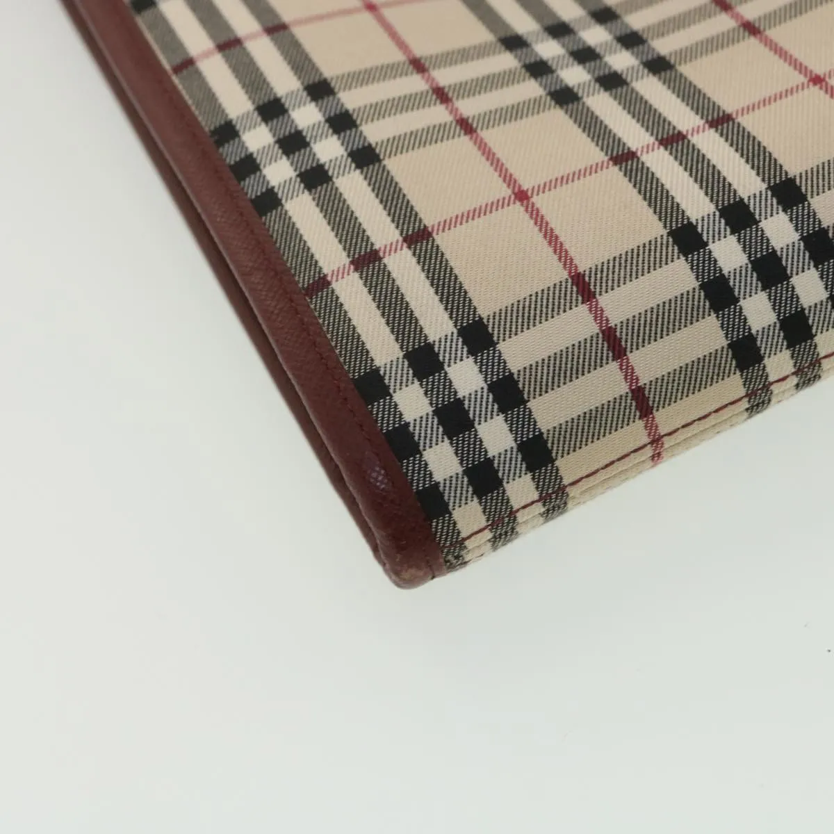 Trendy Inspired Burberry Nova Check Shoulder Bag Canvas Beige Wine Red Black Auth Yk5688