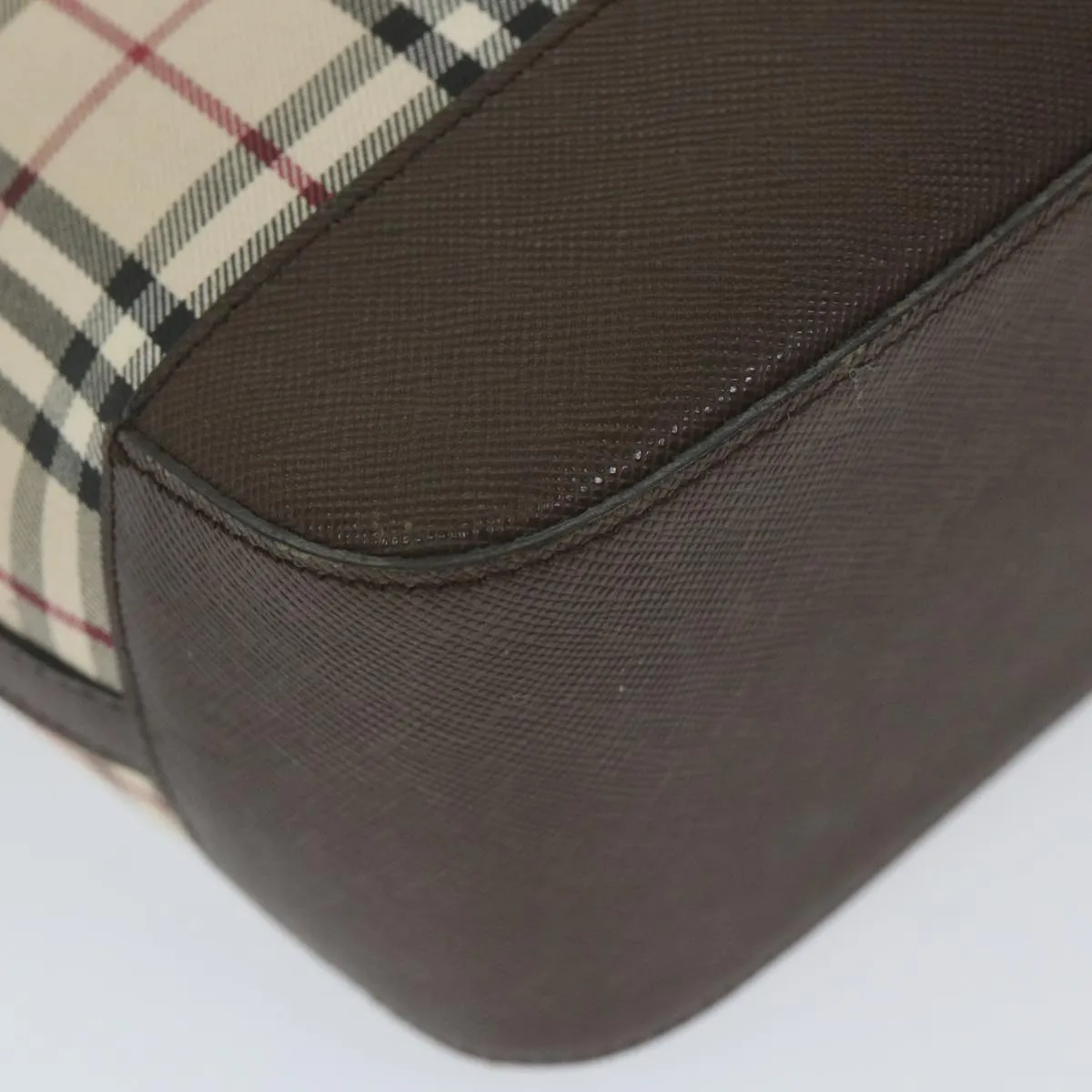 Trendy Inspired Burberry Nova Check Tote Bag Nylon Beige Auth 59816