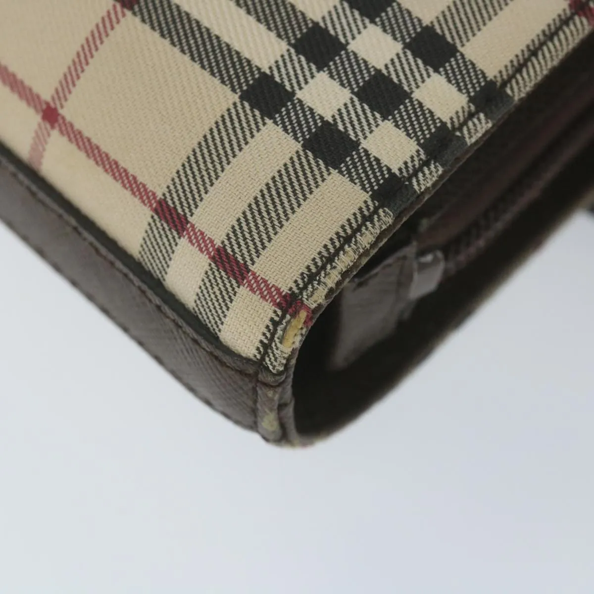 Trendy Inspired Burberry Nova Check Tote Bag Nylon Beige Auth 59816