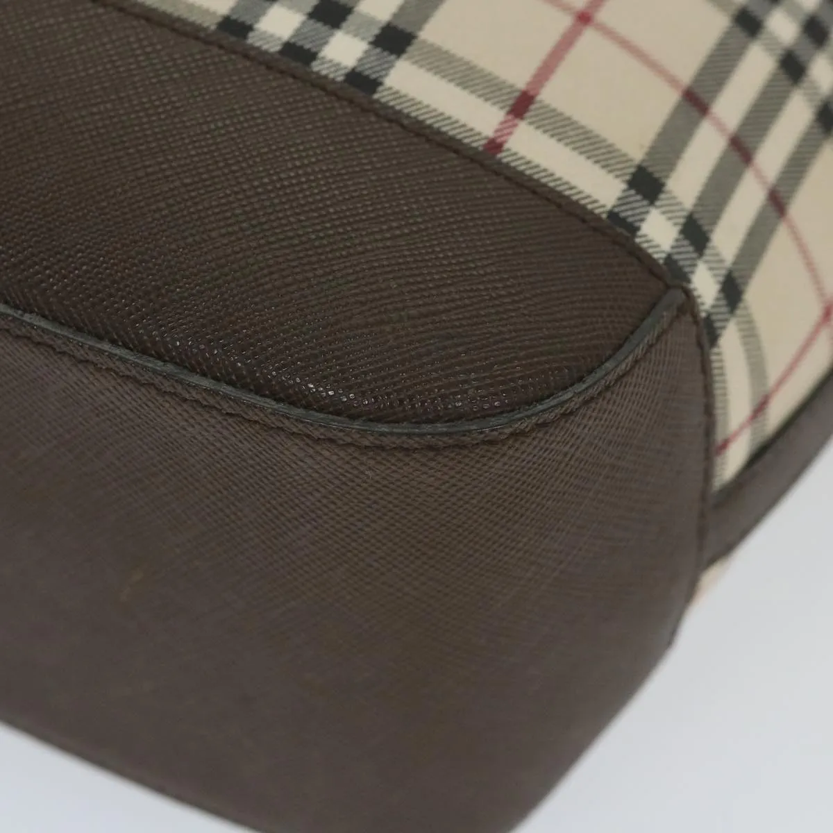 Trendy Inspired Burberry Nova Check Tote Bag Nylon Beige Auth 59816