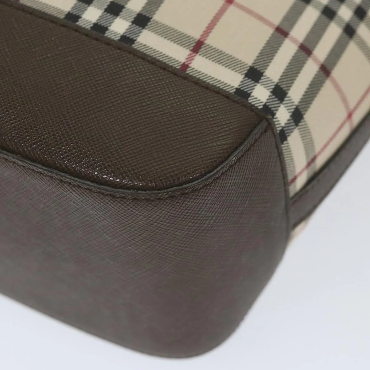 Trendy Inspired Burberry Nova Check Tote Bag Nylon Beige Auth 59816