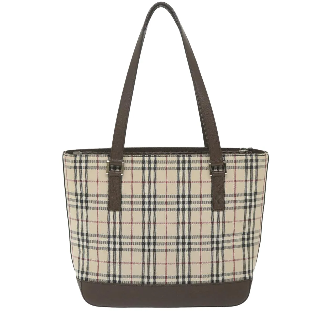 Trendy Inspired Burberry Nova Check Tote Bag Nylon Beige Auth 59816