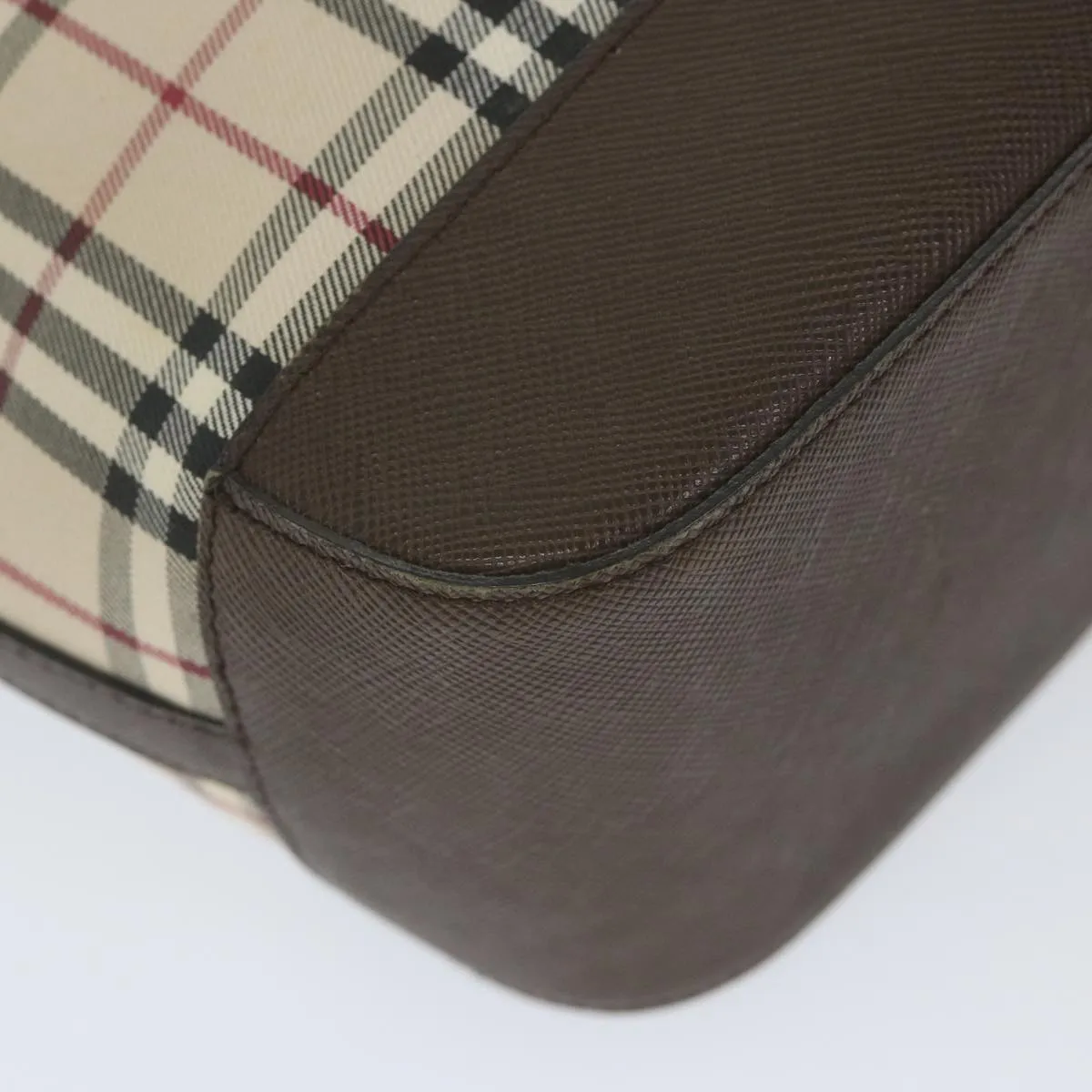 Trendy Inspired Burberry Nova Check Tote Bag Nylon Beige Auth 59816