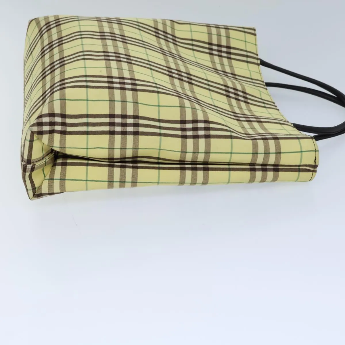 Trendy Inspired Burberry Nova Check Tote Bag Nylon Yellow Auth 72168