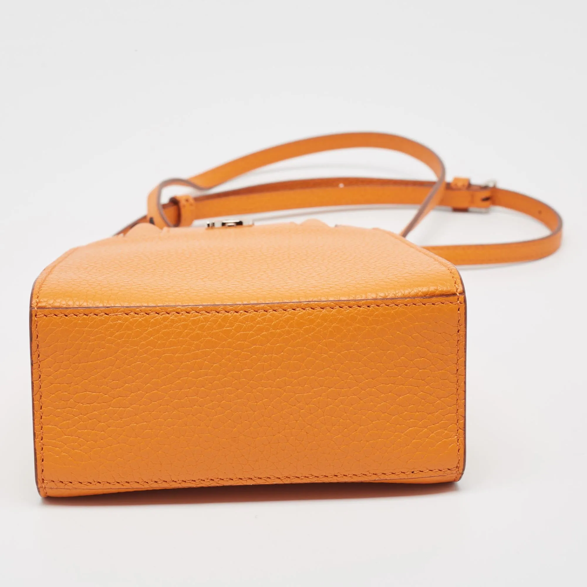 Trendy Inspired Burberry Orange Leather Tb Logo Phone Crossbody Bag