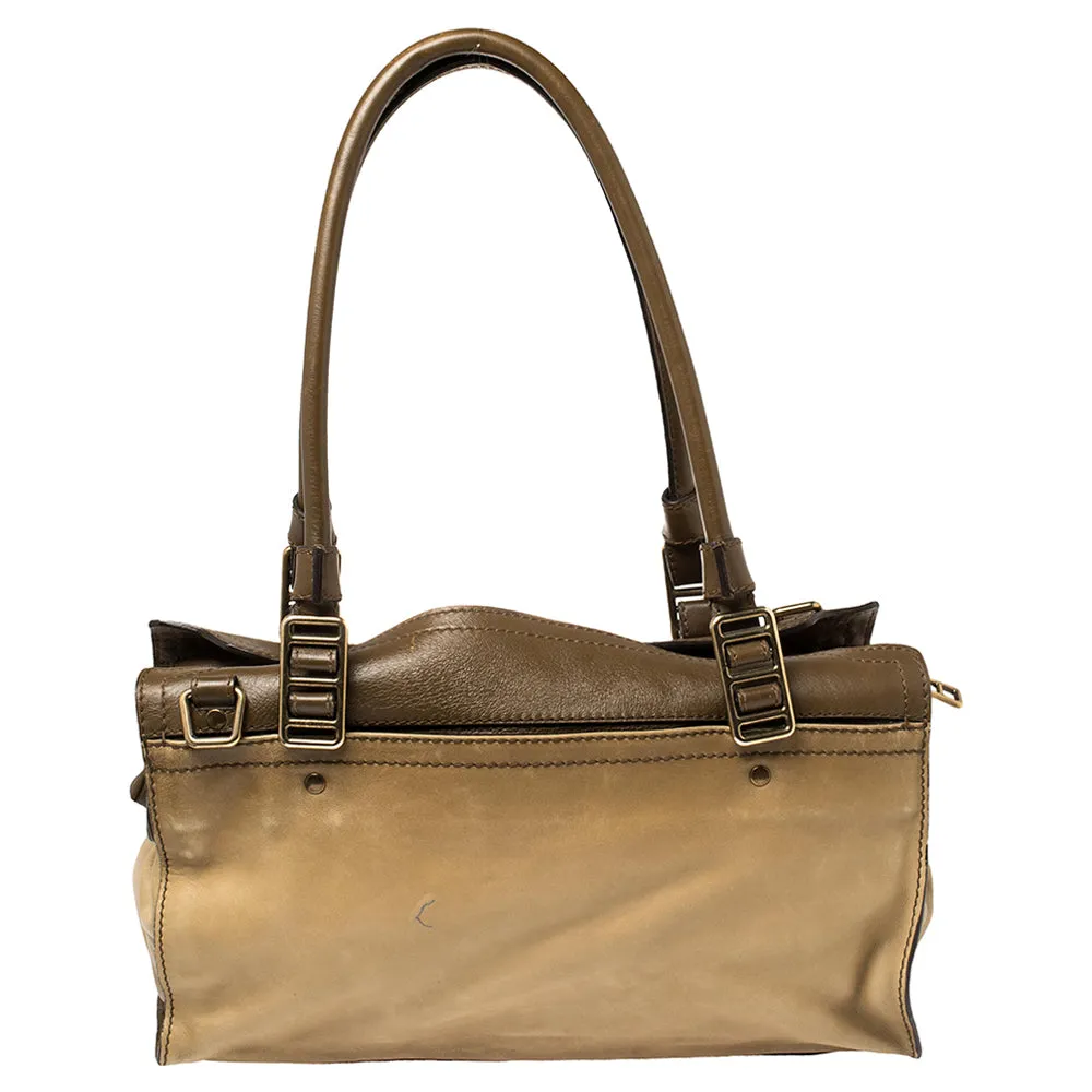 Trendy Inspired Burberry Two Tone Brown Leather Satchel